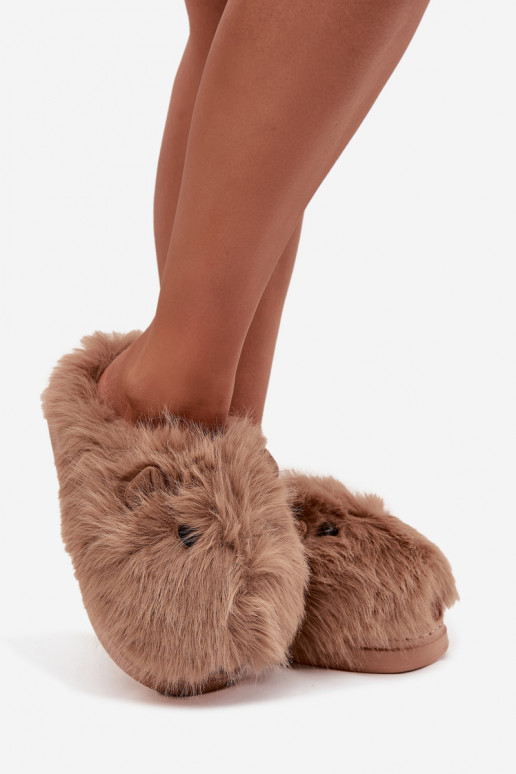 ar kažokādu Kapice Sieviešu Kapibary Haki krāsas Pravelle