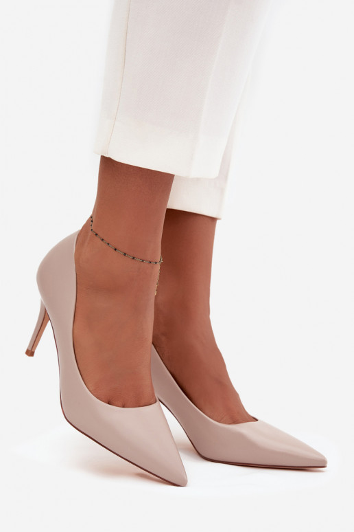 augstpapēžu kurpes Sieviešu no eko ādas smilšu krāsas Sivana