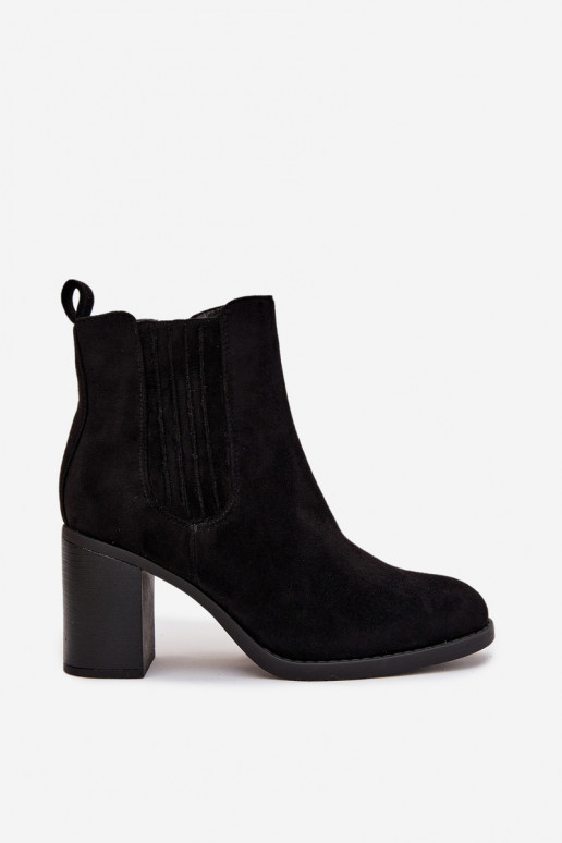 siltināti Sieviešu puszābaki Ieslēgts SłupkoInym Obcasie melnas krāsas Brevina