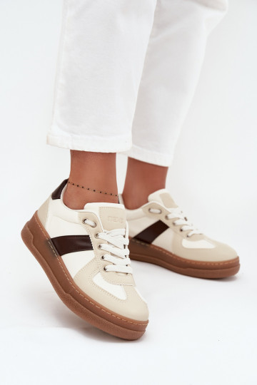 Sneakers modeļa apavi Sieviešu ar platformu smilšu krāsas Galivina