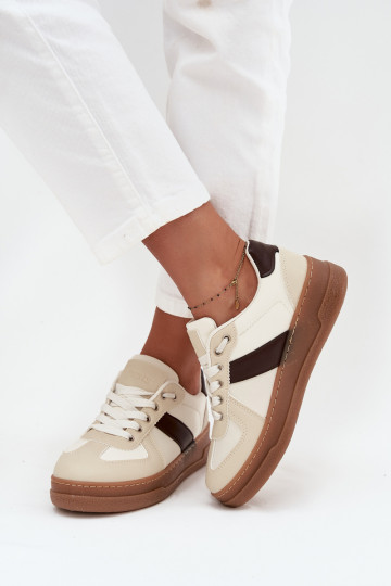 Sneakers modeļa apavi Sieviešu ar platformu smilšu krāsas Galivina 2