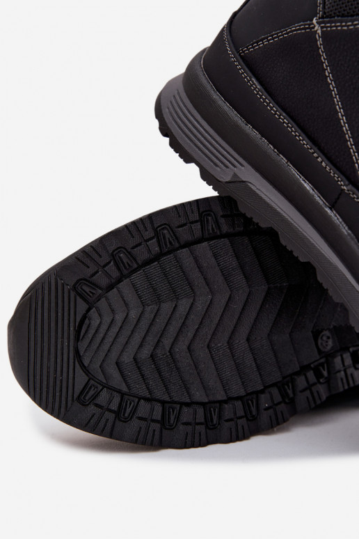 pārgājienu zābaki apavi Vīriešiem siltināti melnas krāsas INivelle