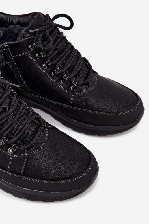 pārgājienu zābaki apavi Vīriešiem siltināti melnas krāsas INivelle