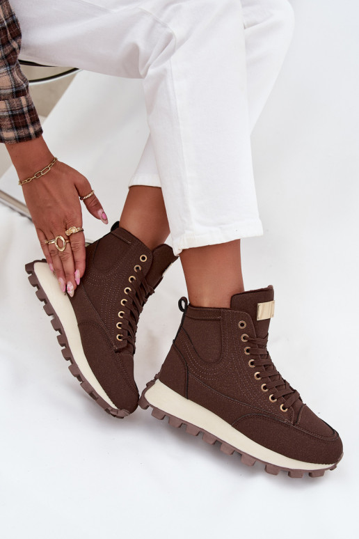 siltināti apavi Sieviešu ar platformu brūnas krāsas Tā irrivira