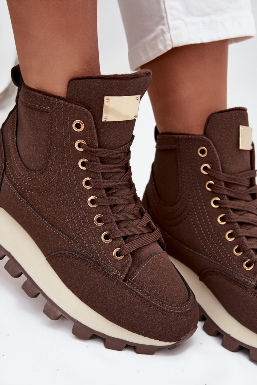 siltināti apavi Sieviešu ar platformu brūnas krāsas Tā irrivira