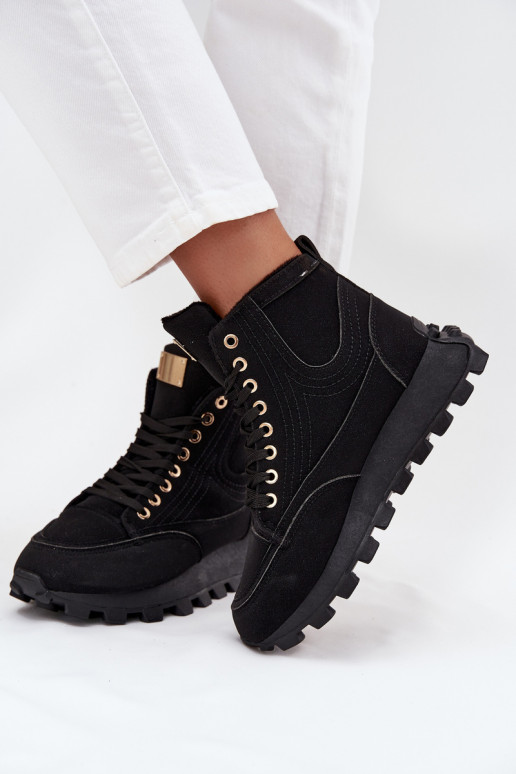 siltināti apavi Sieviešu ar platformu melnas krāsas Tā irrivira