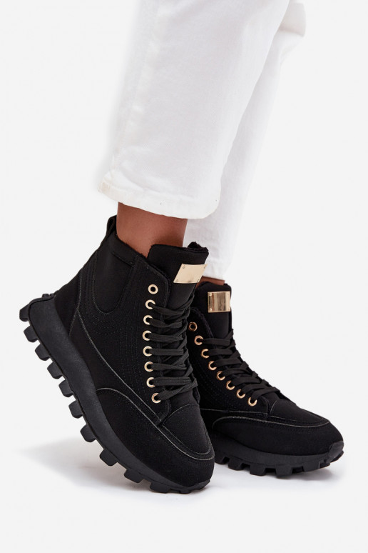 siltināti apavi Sieviešu ar platformu melnas krāsas Tā irrivira