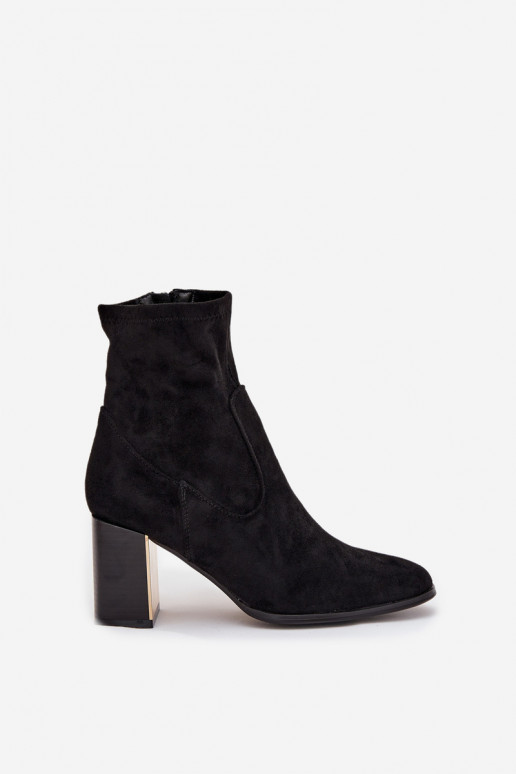 Sieviešu puszābaki Ze Zelta krāsasm Elements siltināti melnas krāsas Amelisse