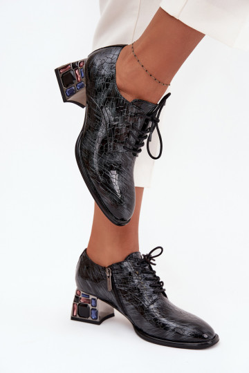 Stilīgi apavi Sieviešu ar papēdi ar mirdzošiem spīdumiem Artiker 57C0072 Pelēkas krāsas