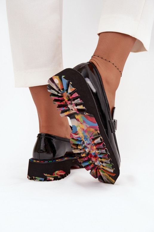 apavi sieviešu mokasīniLaquej Skóry Artiker 57C0070 melnas krāsas