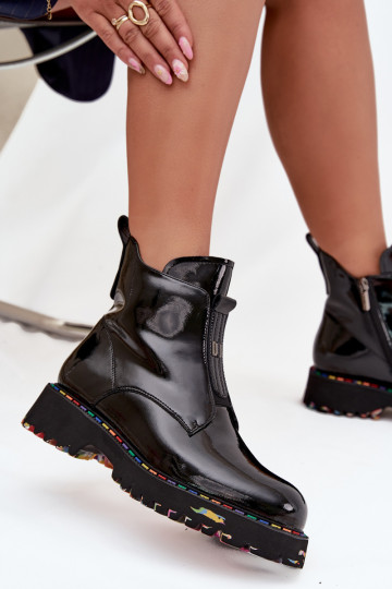 Laque Sieviešu puszābakiIeslēgtsturalnej Skóry siltināti Artiker 57C0166 melnas krāsas