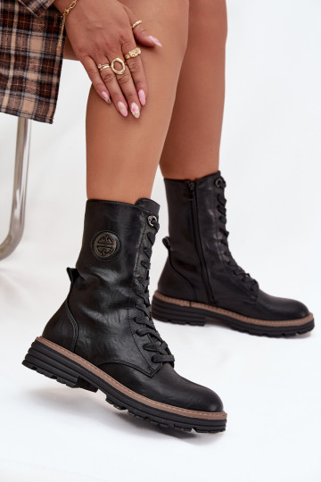 zābaki Sieviešu Ar greznu Detalem siltināti melnas krāsas Dorialine