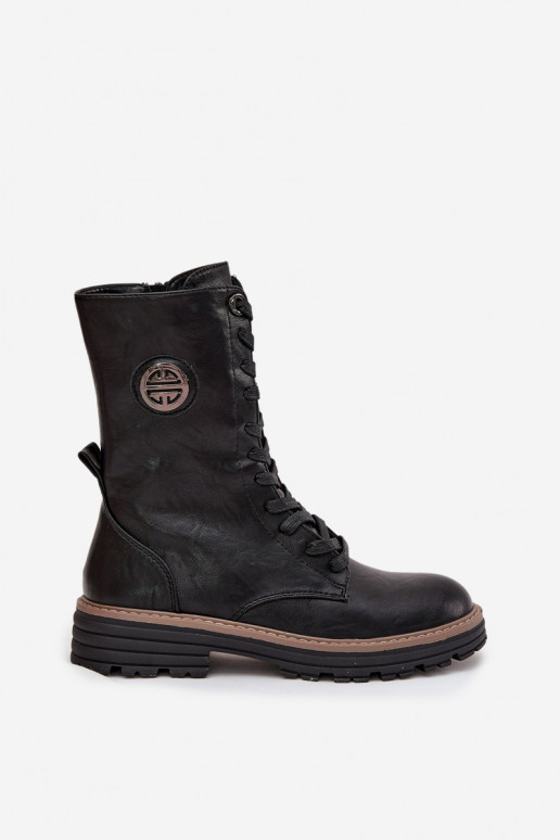 zābaki Sieviešu Ar greznu Detalem siltināti melnas krāsas Dorialine