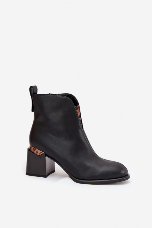 Ādas sieviešu zābaki, Vinceza 66811, melnas krāsas Ādas sieviešu zābaki, Vinceza 66811, melnas krāsas