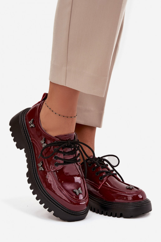 Laque Āda apavi SieviešuPrzypinkami Artiker 57C0336 bordo krāsas