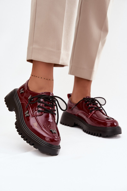 Laque Āda apavi SieviešuPrzypinkami Artiker 57C0336 bordo krāsas