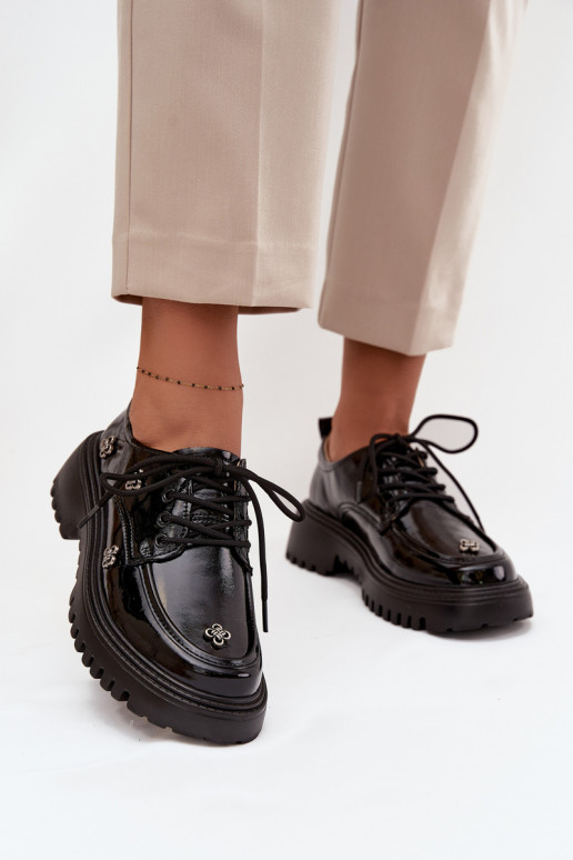 Laque Āda apavi SieviešuPrzypinkami Artiker 57C0333 melnas krāsas