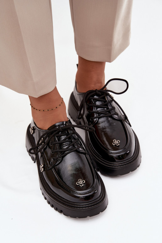 Laque Āda apavi SieviešuPrzypinkami Artiker 57C0333 melnas krāsas