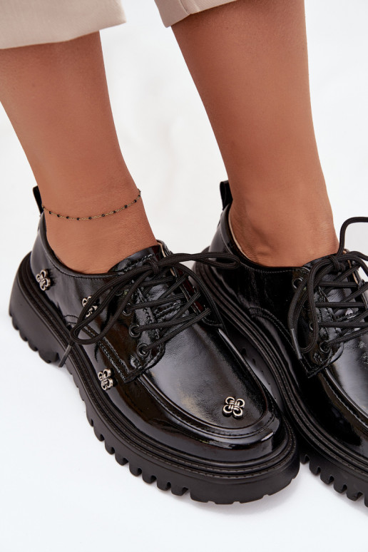 Laque Āda apavi SieviešuPrzypinkami Artiker 57C0333 melnas krāsas