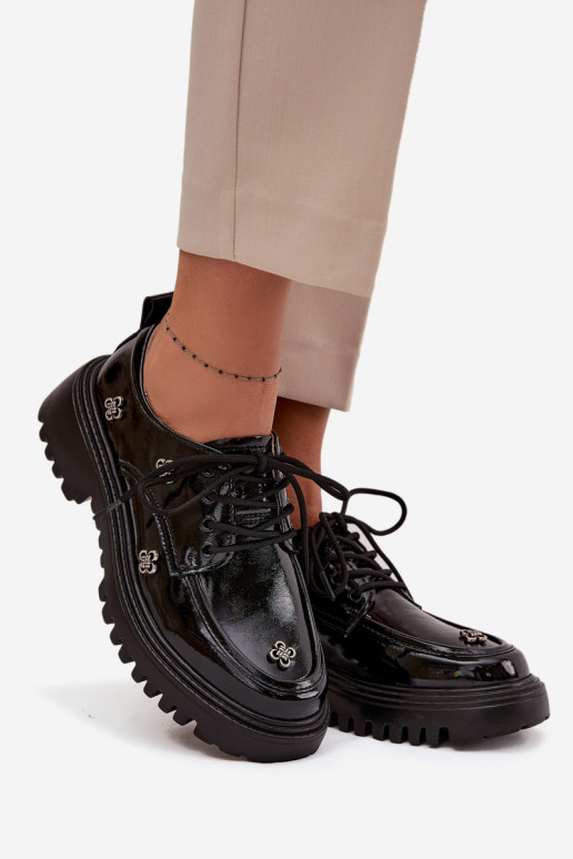 Laque Āda apavi SieviešuPrzypinkami Artiker 57C0333 melnas krāsas