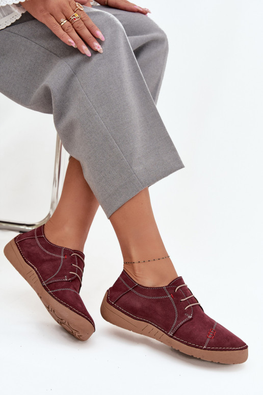 Āda apavi SieviešuPrzeszyciami Artiker 57C2111 bordo krāsas