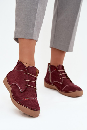 Āda apavi SieviešuPrzeszyciami Uz pili Artiker 57C2116 bordo krāsas 2