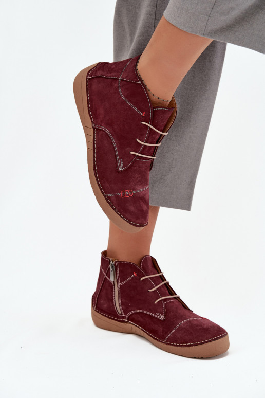 Āda apavi SieviešuPrzeszyciami Uz pili Artiker 57C2116 bordo krāsas