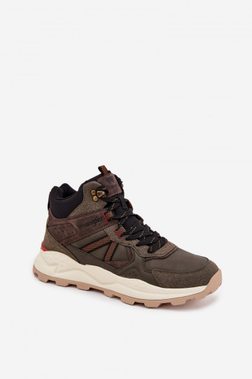 Vīriešu pārgājienu apavi WRANGLER WEST MEN MID 20253027, haki krāsā