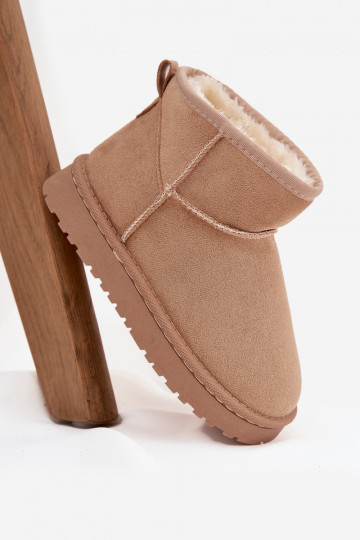 sniega apavi Bērnu apavi Jaunatne siltināti ar kažokādu smilšu krāsas Mireya