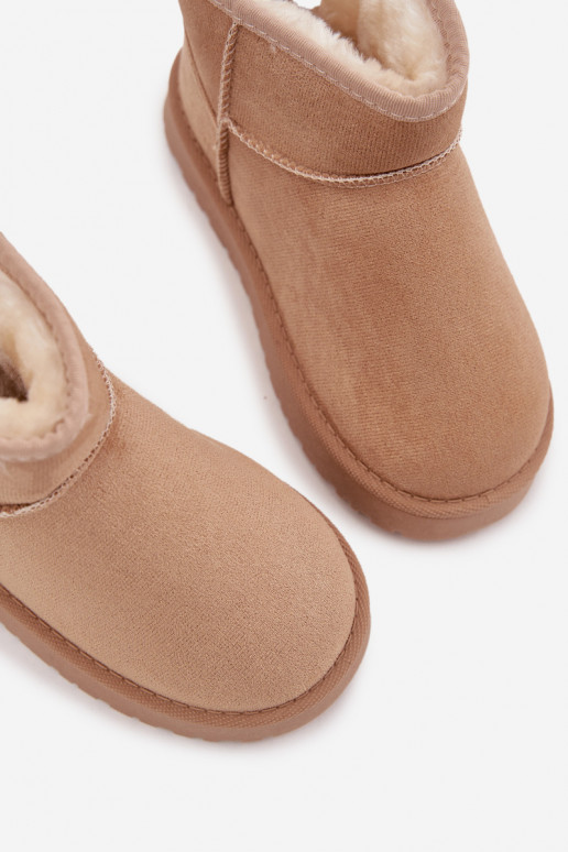 sniega apavi Bērnu apavi Jaunatne siltināti ar kažokādu smilšu krāsas Mireya