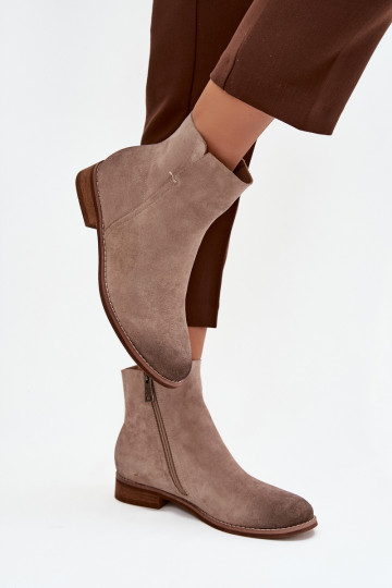 Sieviešu puszābaki ar platiem papēžiem Vinceza 39961 smilšu krāsas