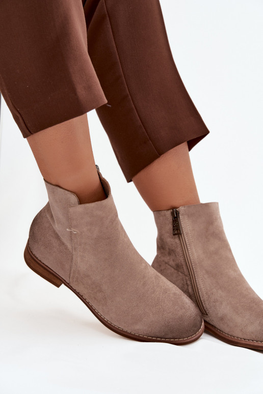 Sieviešu puszābaki ar platiem papēžiem Vinceza 39961 smilšu krāsas