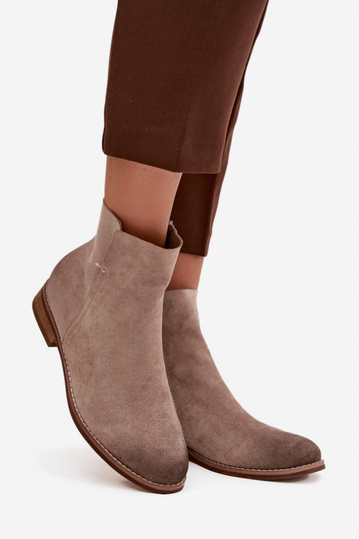 Sieviešu puszābaki ar platiem papēžiem Vinceza 39961 smilšu krāsas