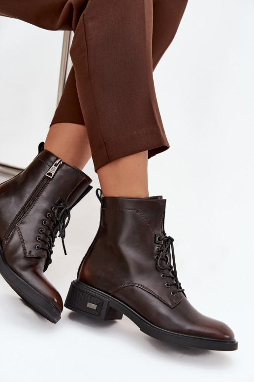 Sieviešu puszābakiIeslēgtsturalnej Skóry Uz Zema Papēža siltināti Vinceza 39955 CzekoladoIne Sieviešu puszābakiIeslēgtsturalnej Skóry Uz Zema Papēža siltināti Vinceza 39955 CzekoladoIne