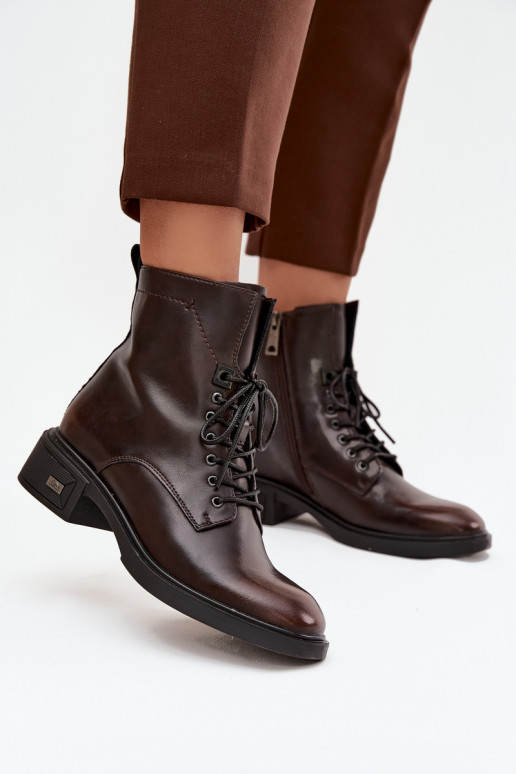 Sieviešu puszābakiIeslēgtsturalnej Skóry Uz Zema Papēža siltināti Vinceza 39955 CzekoladoIne Sieviešu puszābakiIeslēgtsturalnej Skóry Uz Zema Papēža siltināti Vinceza 39955 CzekoladoIne