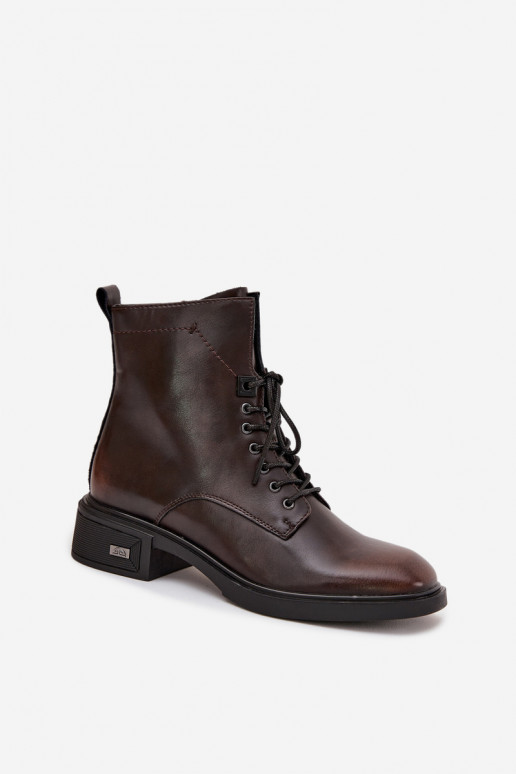 Sieviešu puszābakiIeslēgtsturalnej Skóry Uz Zema Papēža siltināti Vinceza 39955 CzekoladoIne Sieviešu puszābakiIeslēgtsturalnej Skóry Uz Zema Papēža siltināti Vinceza 39955 CzekoladoIne