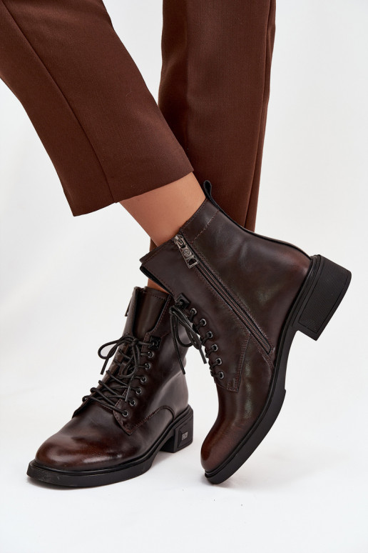 Sieviešu puszābakiIeslēgtsturalnej Skóry Uz Zema Papēža siltināti Vinceza 39955 CzekoladoIne Sieviešu puszābakiIeslēgtsturalnej Skóry Uz Zema Papēža siltināti Vinceza 39955 CzekoladoIne