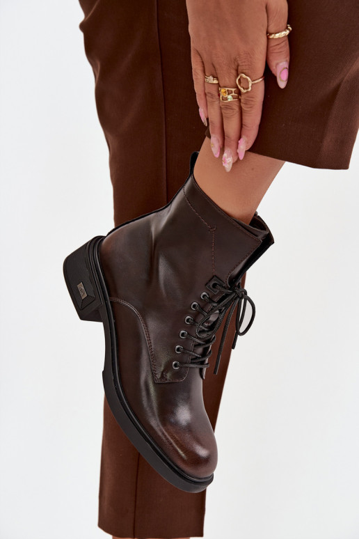 Sieviešu puszābakiIeslēgtsturalnej Skóry Uz Zema Papēža siltināti Vinceza 39955 CzekoladoIne Sieviešu puszābakiIeslēgtsturalnej Skóry Uz Zema Papēža siltināti Vinceza 39955 CzekoladoIne