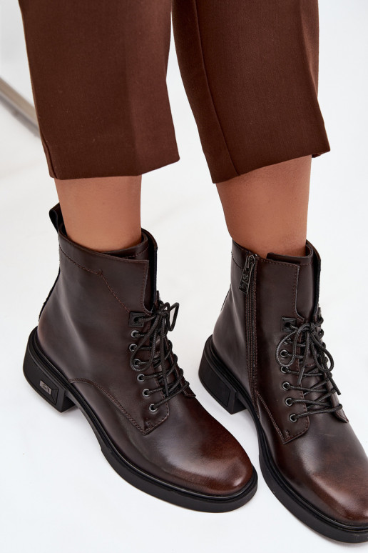 Sieviešu puszābakiIeslēgtsturalnej Skóry Uz Zema Papēža siltināti Vinceza 39955 CzekoladoIne Sieviešu puszābakiIeslēgtsturalnej Skóry Uz Zema Papēža siltināti Vinceza 39955 CzekoladoIne