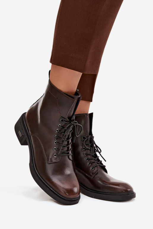 Sieviešu puszābakiIeslēgtsturalnej Skóry Uz Zema Papēža siltināti Vinceza 39955 CzekoladoIne Sieviešu puszābakiIeslēgtsturalnej Skóry Uz Zema Papēža siltināti Vinceza 39955 CzekoladoIne