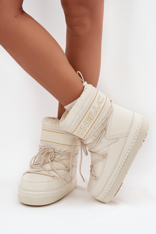 sniega apavi Sieviešu ar stilīgām detaļām O'NEILL LISA INOMEN HIGH 90253012.99Z baltas krāsas