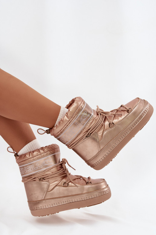 sniega apavi Sieviešu ar stilīgām detaļām O'NEILL LISA INOMEN HIGH 90253012.99U Zelta krāsas