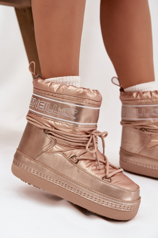 sniega apavi Sieviešu ar stilīgām detaļām O'NEILL LISA INOMEN HIGH 90253012.99U Zelta krāsas