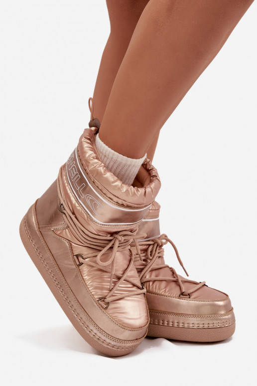 sniega apavi Sieviešu ar stilīgām detaļām O'NEILL LISA INOMEN HIGH 90253012.99U Zelta krāsas