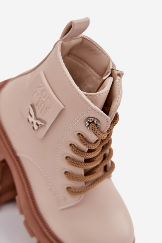 siltināti Sieviešu puszābaki Bērnu apavi Uz pili smilšu krāsas Alverina