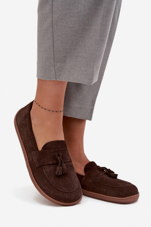 Āda Zamšādas mokasīni Typu Barefoot Zazoo 322 CzekoladoIne