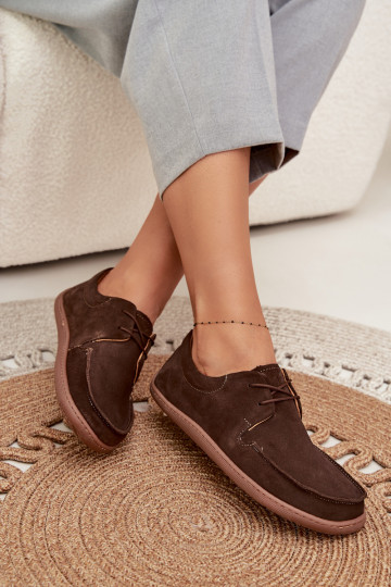 apavi Sieviešu Typu BarefootIeslēgtsturalnego zamšādasu Zazoo 327 CzekoladoIne