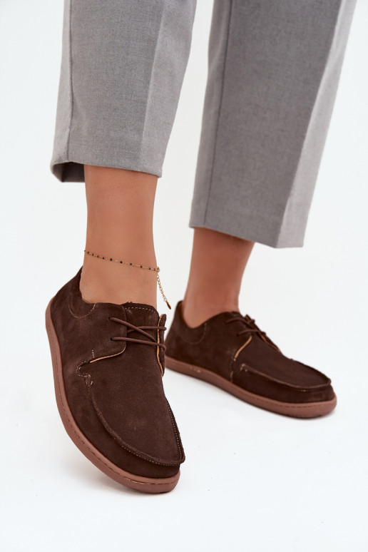 apavi Sieviešu Typu BarefootIeslēgtsturalnego zamšādasu Zazoo 327 CzekoladoIne