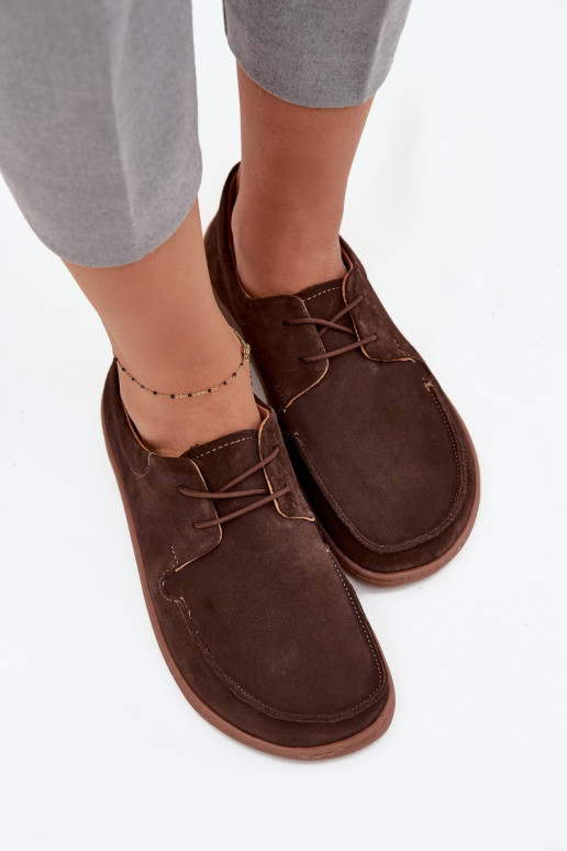 apavi Sieviešu Typu BarefootIeslēgtsturalnego zamšādasu Zazoo 327 CzekoladoIne