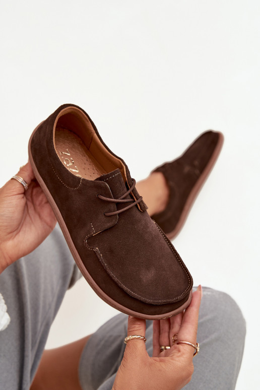 apavi Sieviešu Typu BarefootIeslēgtsturalnego zamšādasu Zazoo 327 CzekoladoIne